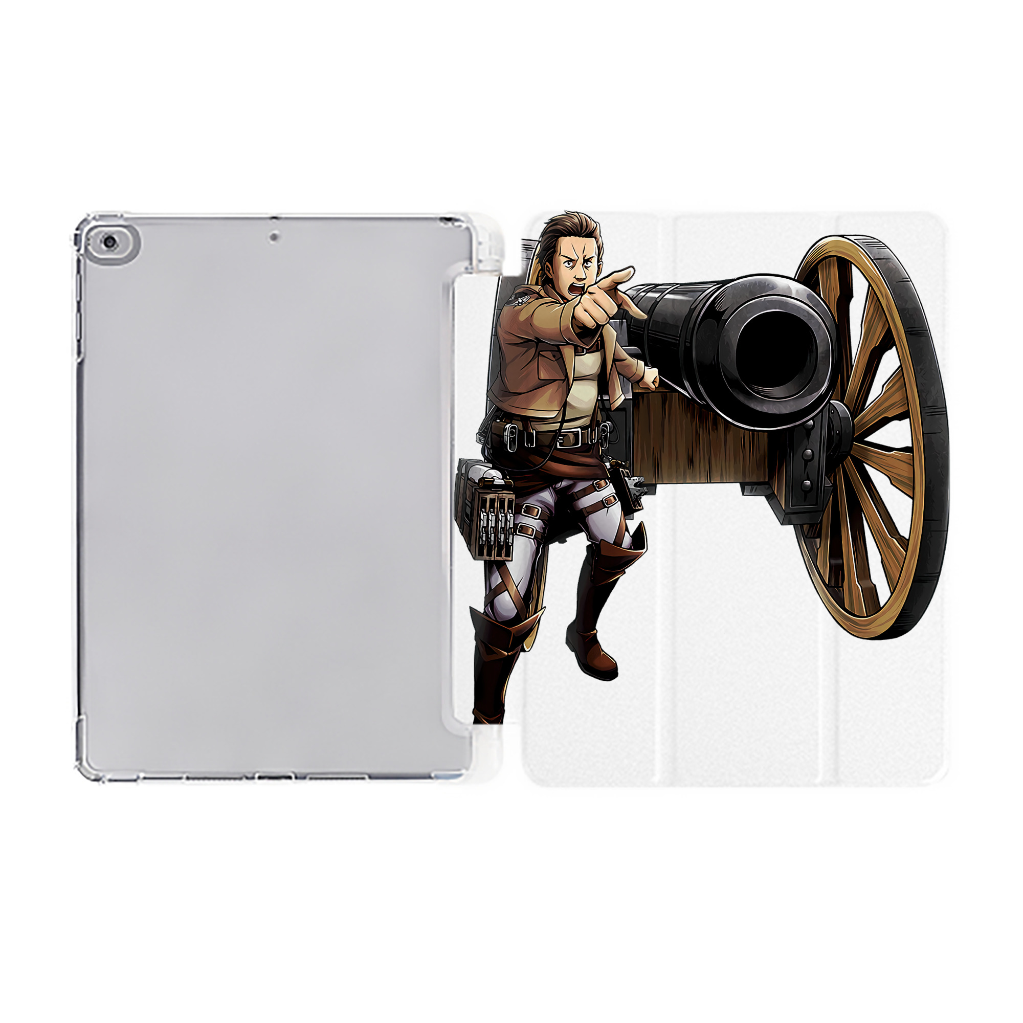 （画像用） 進撃の巨人 Attack on Titan IPad ケース ペン収納付き 三つ折りスタンド PUレザー×シリコン 対応機種9.5/10.5/10.9インチ